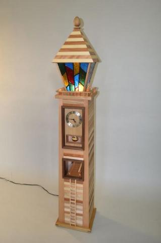 街を照らす時計塔Ⅱ　時計台　振り子時計　ランプ